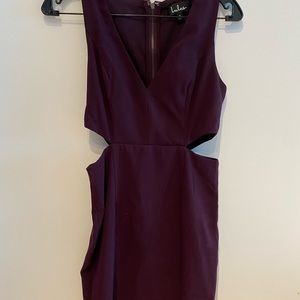 Lulus short burgundy dress with cut outs small